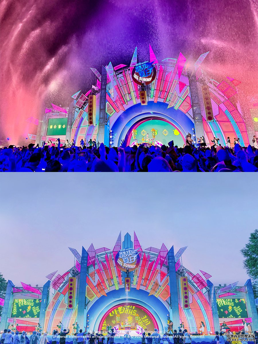 《神偷奶爸4》上映首日，数百名“小黄人”在北京环球度假区集结狂欢