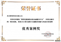 新纽科技获“2025第5届数字金融服务创新
