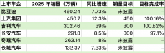 六大车企去年成绩单：比亚迪460万辆销量居首，上汽、吉利斩获